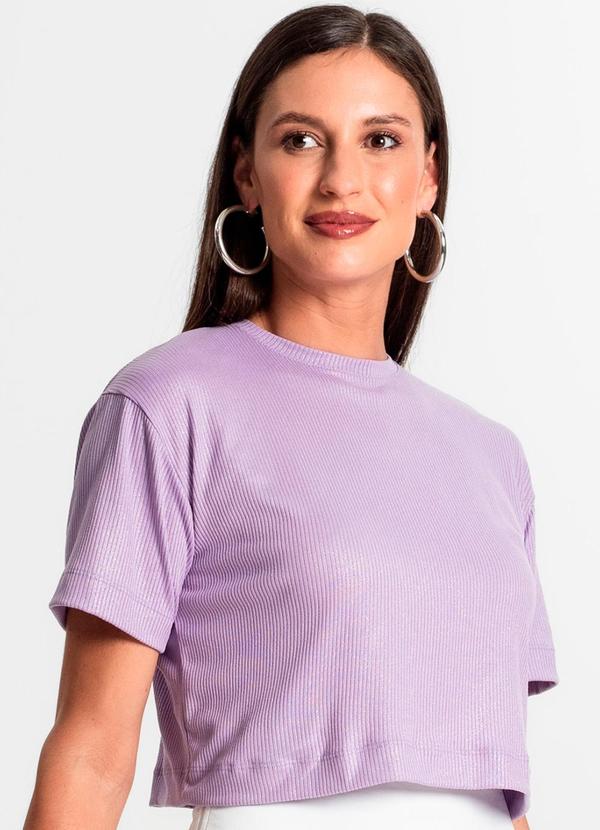 Blusa Feminina em Ribana Canelada Roxo