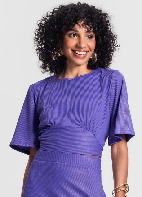Blusa Feminina em Ribana Canelada Roxo