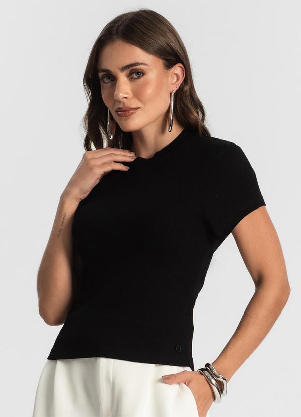 Vista 2 Blusa Feminina em Ribana Preto Endless Endless