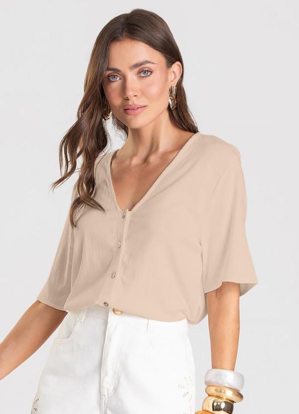 Blusa Feminina em Tecido de Viscose Rosa