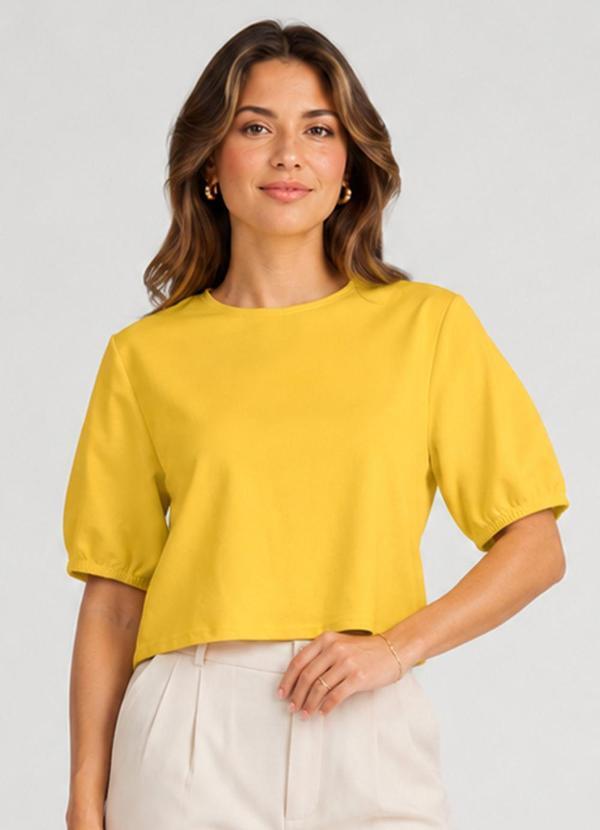 Blusa Feminina em Tecido Henera Amarelo