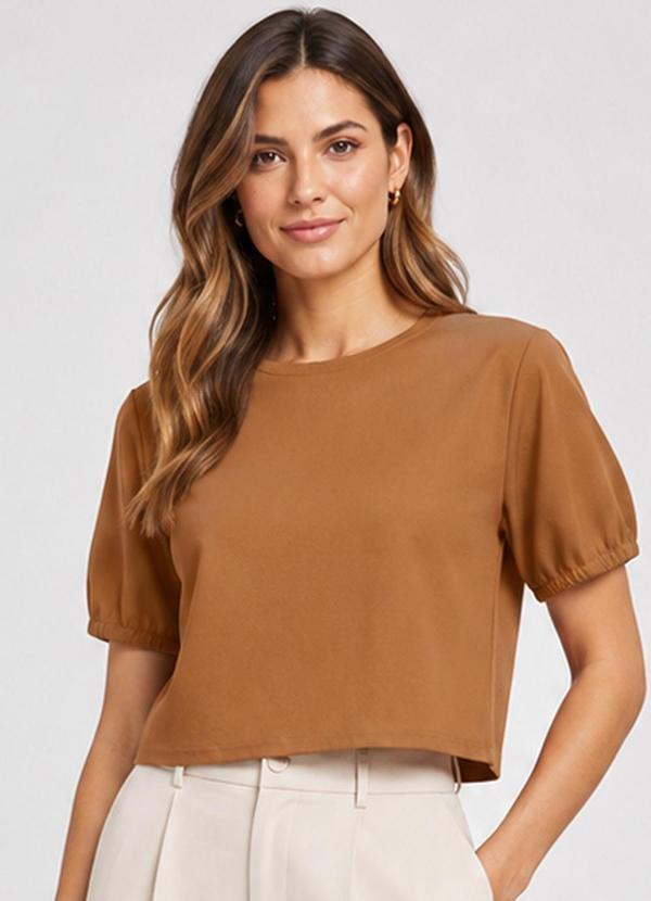 Blusa Feminina em Tecido Henera Bege