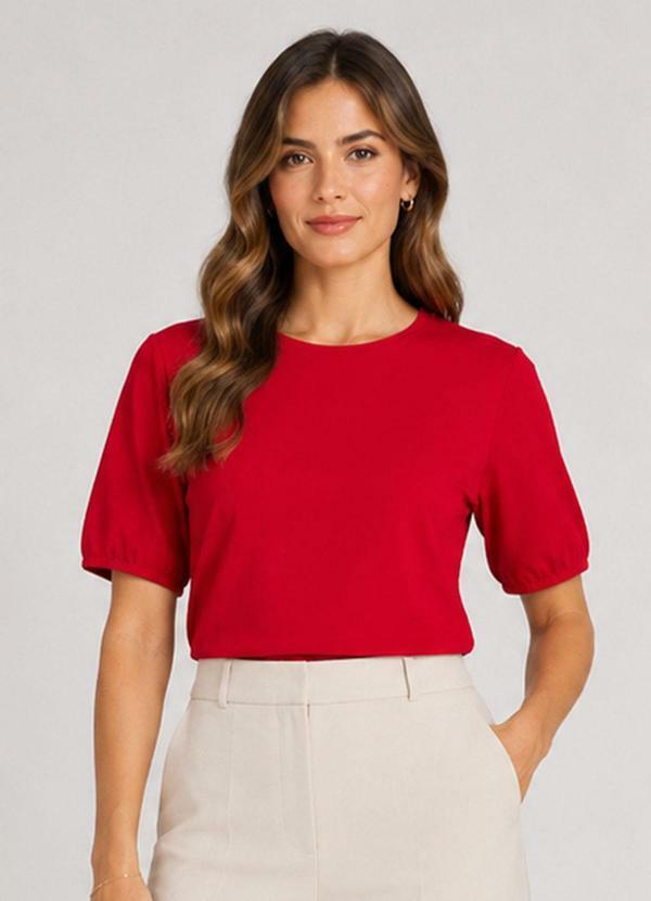 Blusa Feminina em Tecido Henera Vermelho