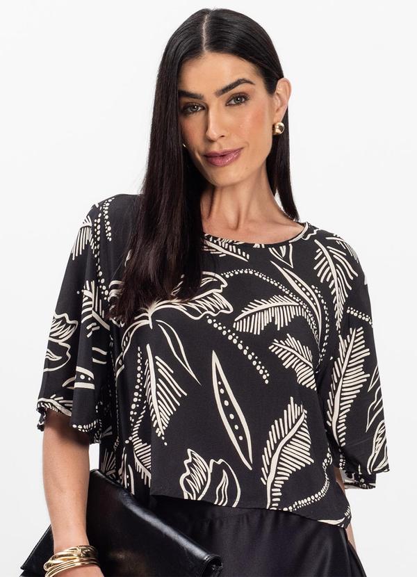 Vista 2 Blusa Feminina em Tecido Preto Select Select