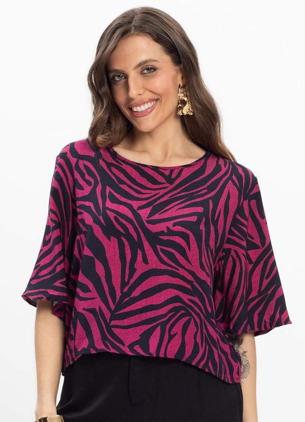 Vista 2 Blusa Feminina em Tecido Roxo Select Select