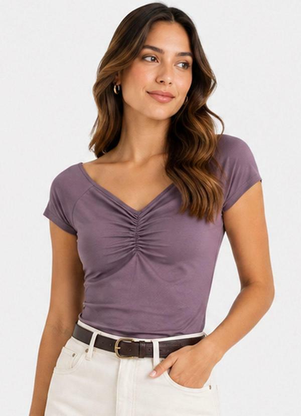Blusa Feminina em Touch Skin Roxo