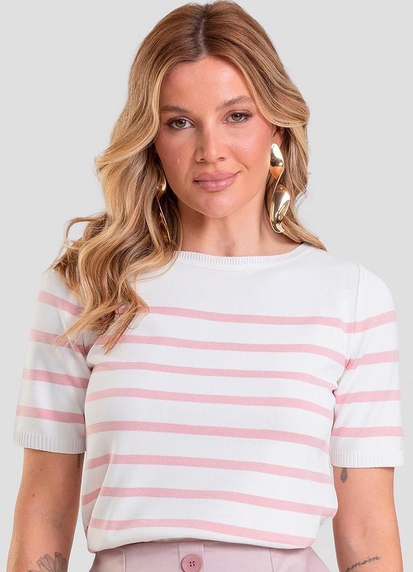 Blusa Feminina em Tricot de Fio Modal Rosa