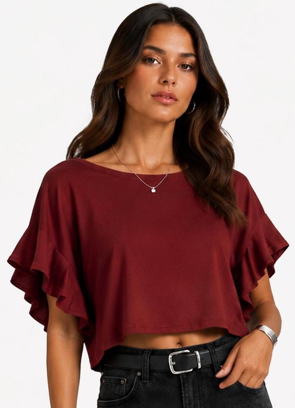 Blusa Feminina em Visco Tricot Vermelho