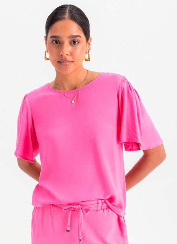 Blusa Feminina em Viscose Rosa
