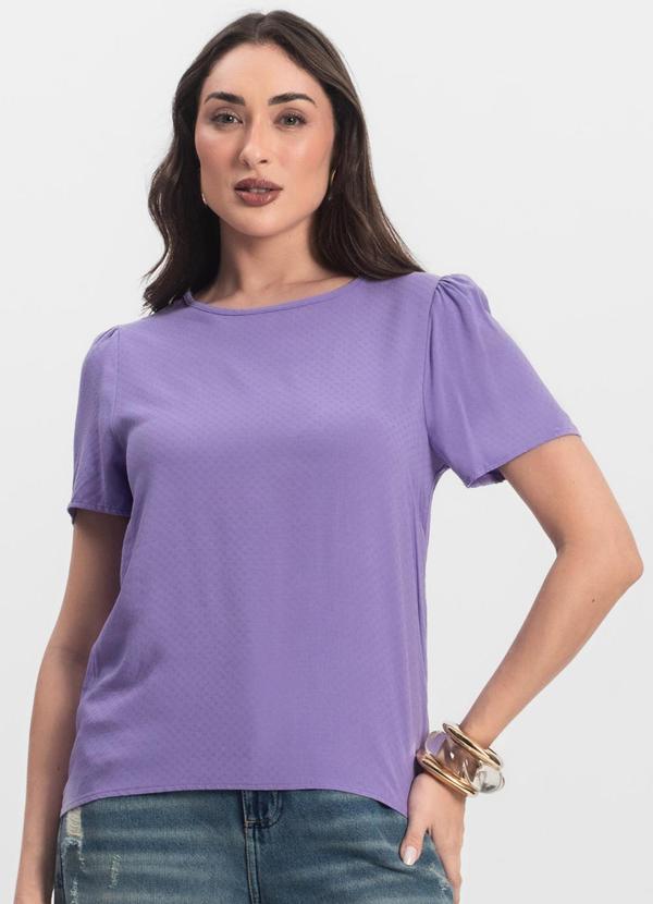 Vista 2 Blusa Feminina em Viscose Roxo INFINITA COR INFINITA COR