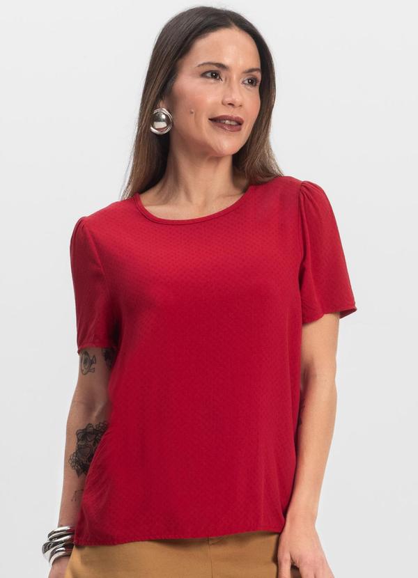 Vista 2 Blusa Feminina em Viscose Vermelho Essendi Essendi