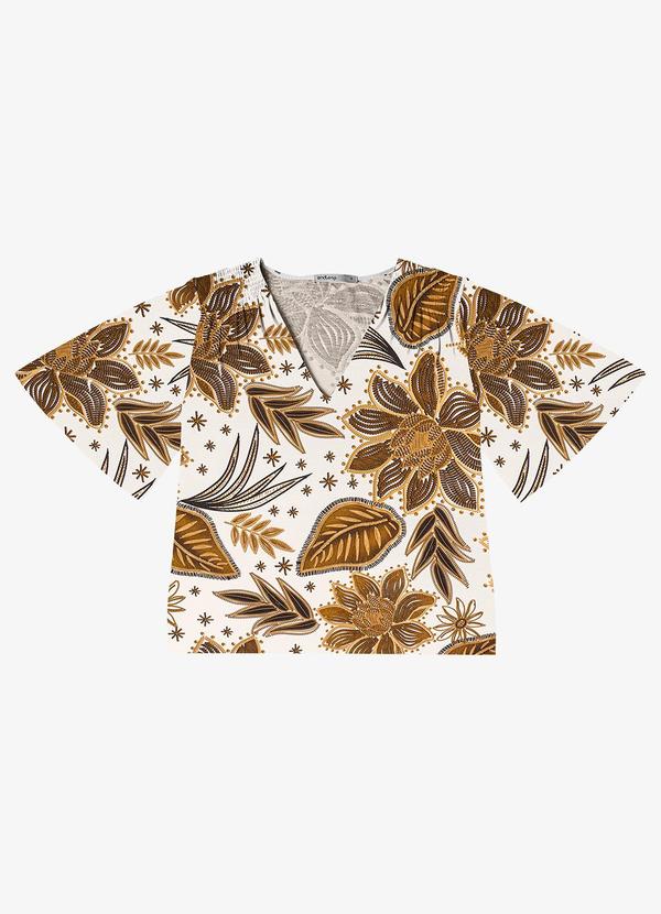 Vista 2 Blusa Feminina em Viscotorcion Amarelo Endless Endless