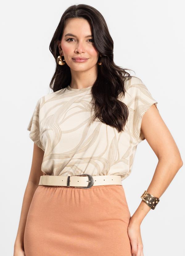 Blusa Feminina em Viscotorcion Bege