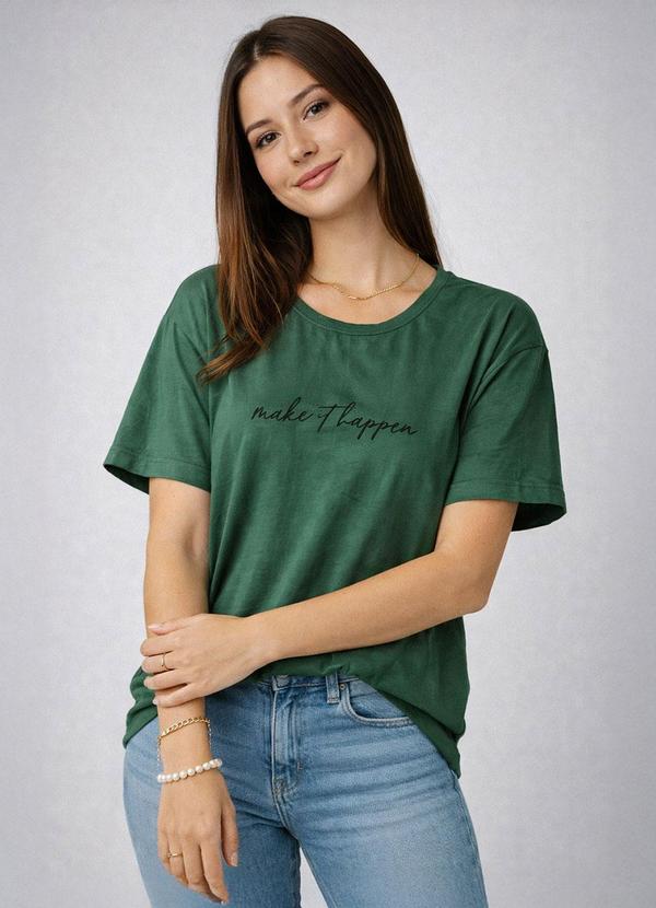 Blusa Feminina Estampa e Costa Maior Verde