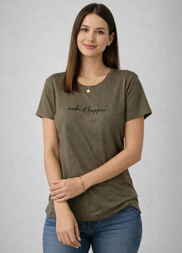 Blusa Feminina Estampa e Costa Maior Verde