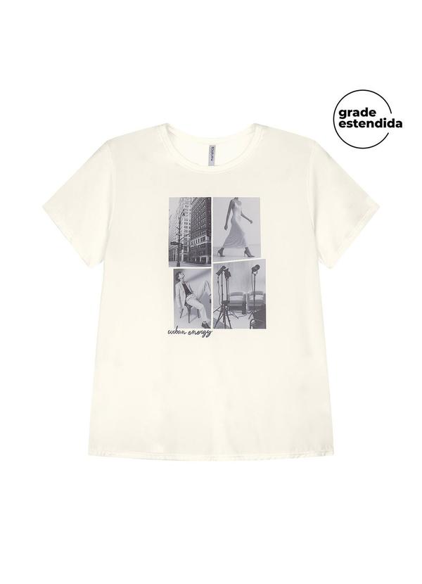 Blusa Feminina Estampa Frontal Bege