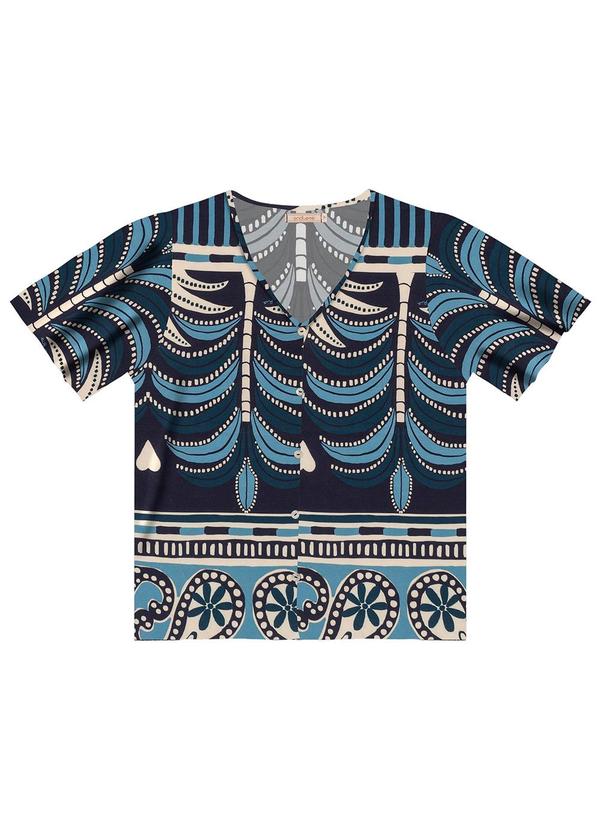 Vista 2 Blusa Feminina Estampada Azul Endless Endless