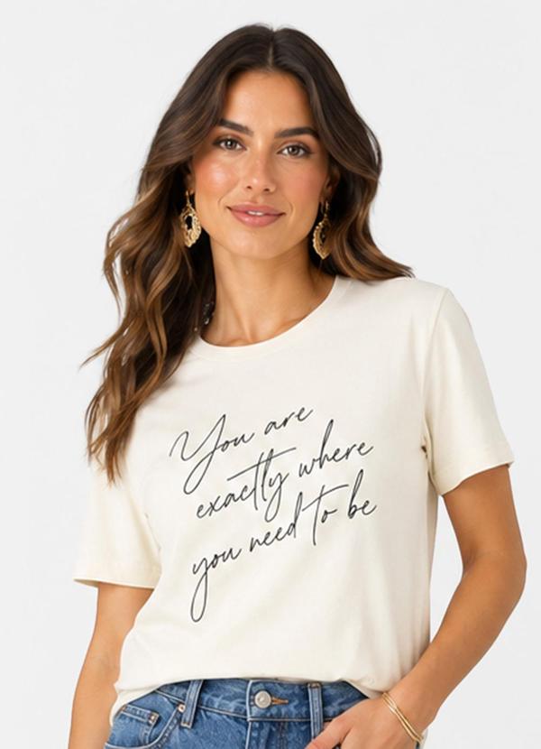 Blusa Feminina Estampada Bege