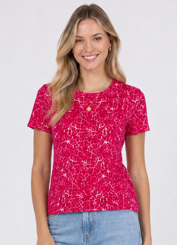 Blusa Feminina Estampada em Malha CottonRosa