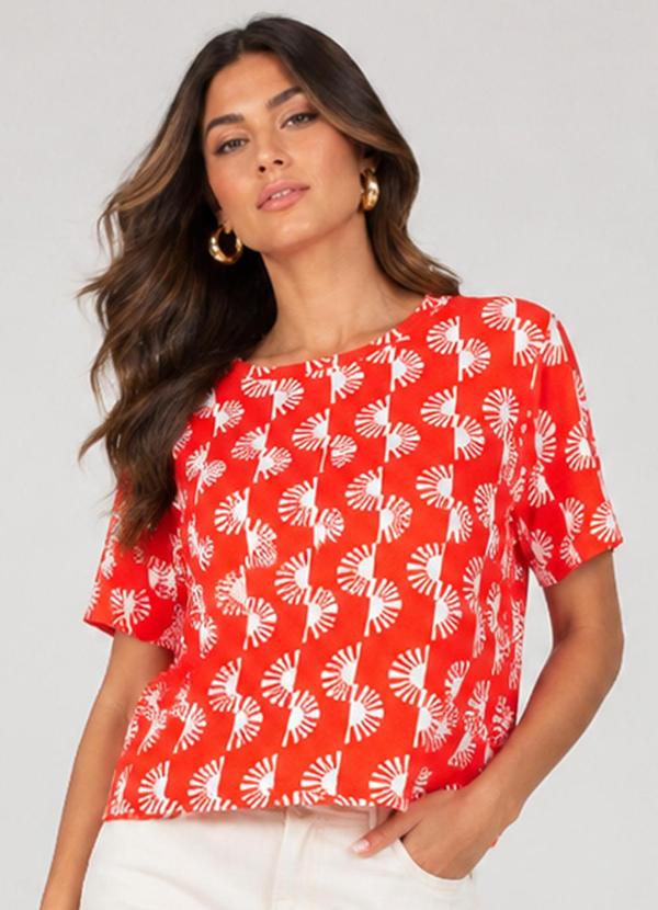Blusa Feminina Estampada Laranja