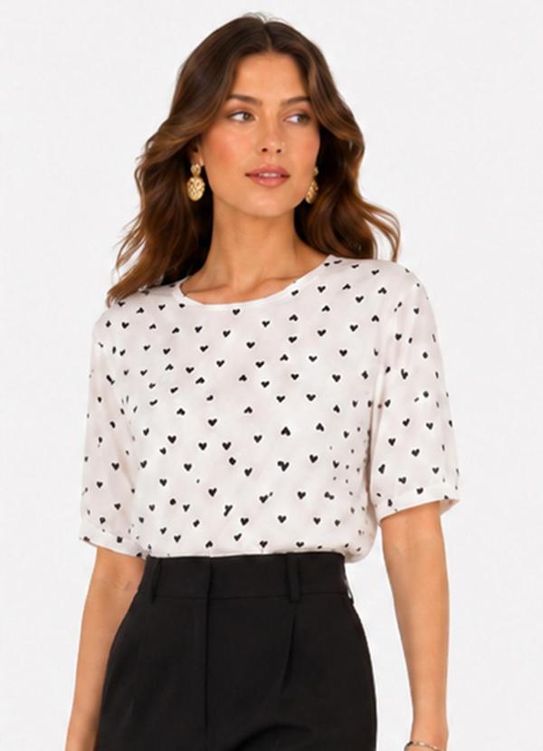 Blusa Feminina Estampada Preto