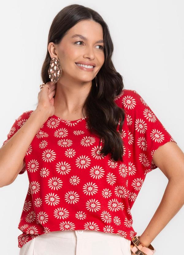 Blusa Feminina Estampada Vermelho