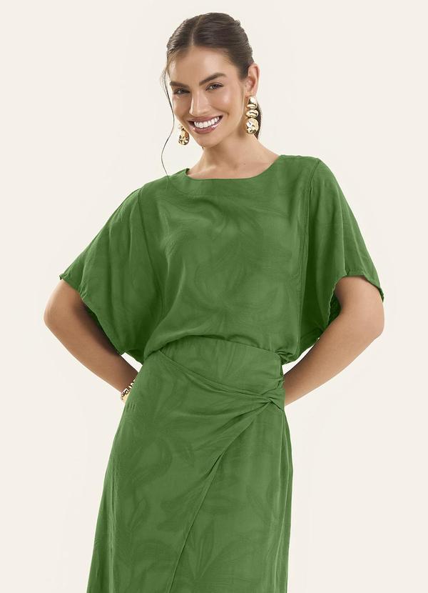 Blusa Feminina Estampada Viscose Verde