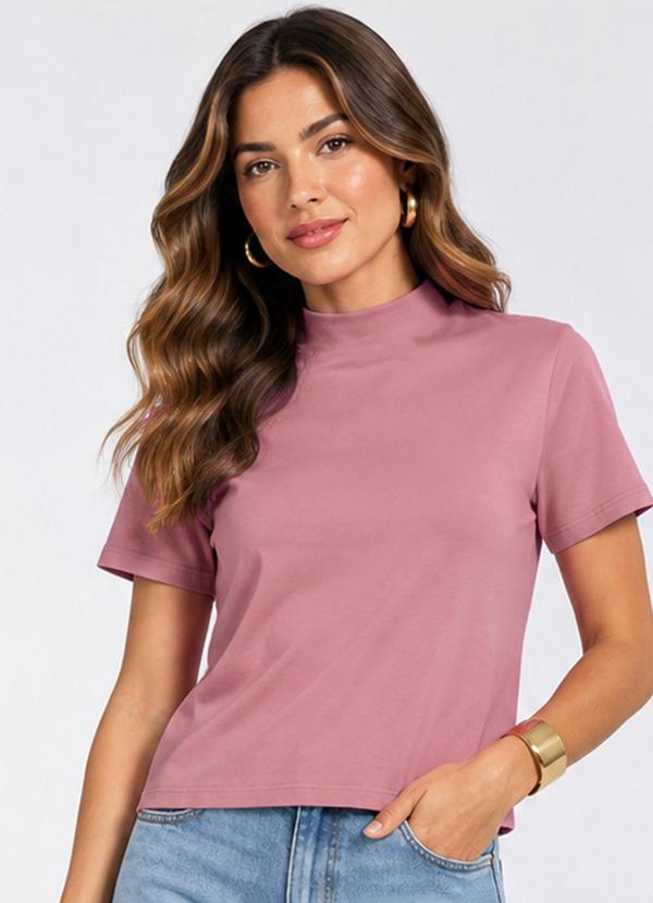 Blusa Feminina Gola Chaminé Rosa