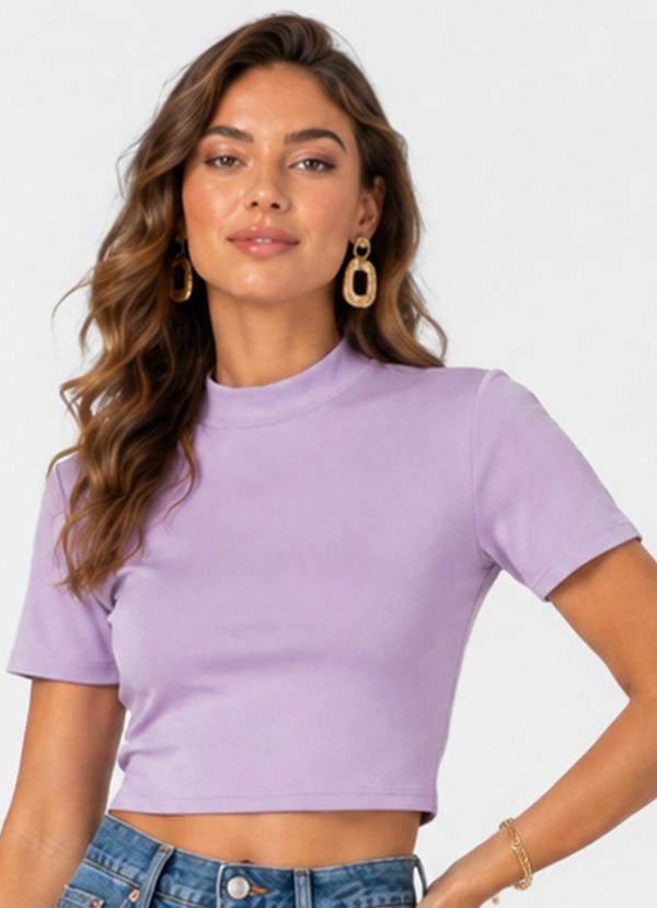 Blusa Feminina Gola Dupla Roxo