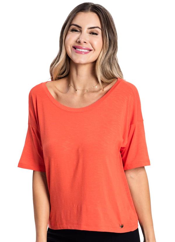 Blusa Feminina Lisa Básica Laranja