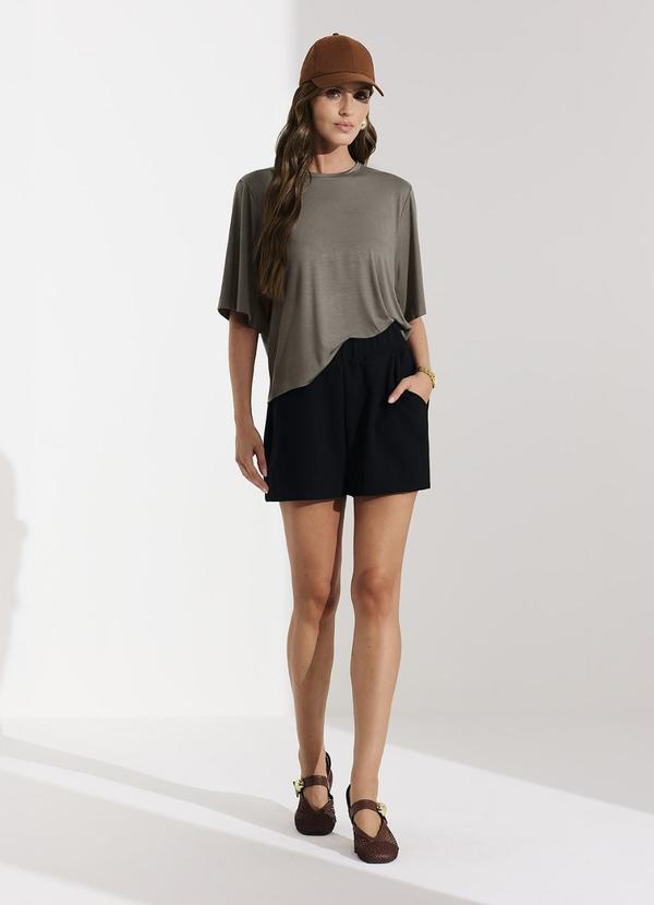Blusa Feminina Lisa em Malha Modal Marrom