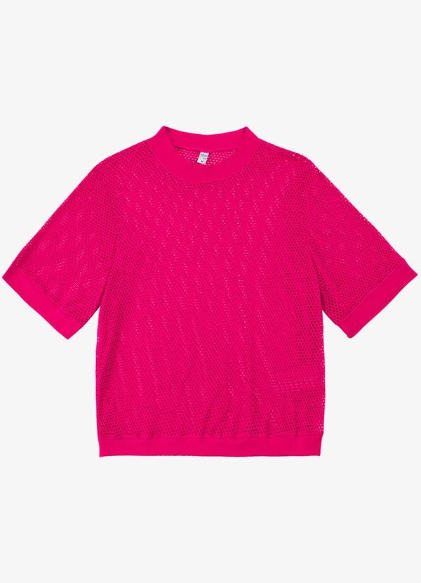Vista 2 Blusa Feminina Malha Screen Infinita Cor Rosa INFINITA COR