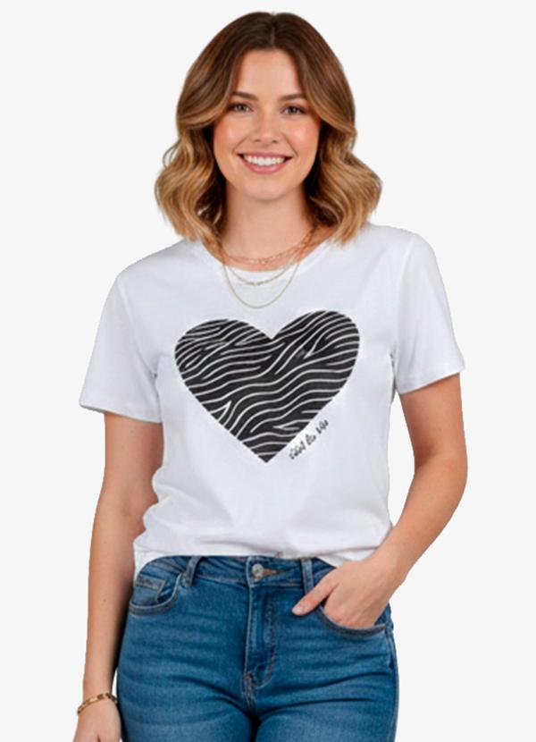 Blusa Feminina Manga Curta Branco
