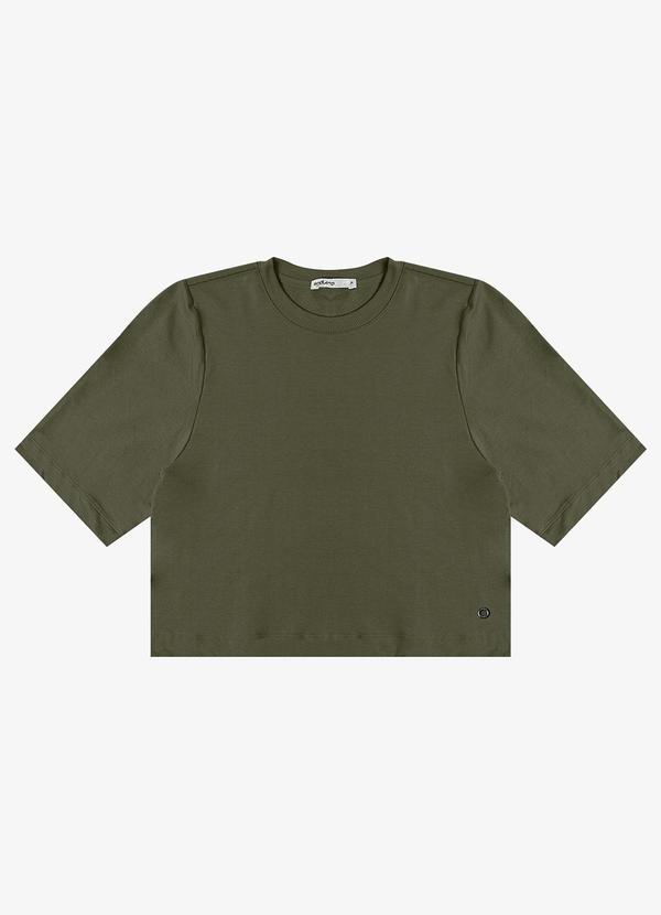 Vista 2 Blusa Feminina Manga Curta em Molecotton Verde Endless Endless