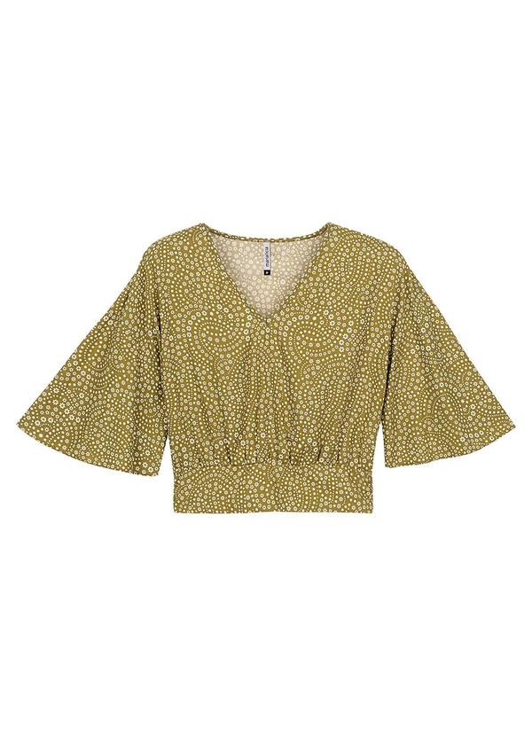 Blusa Feminina Manga Curta Flare Verde