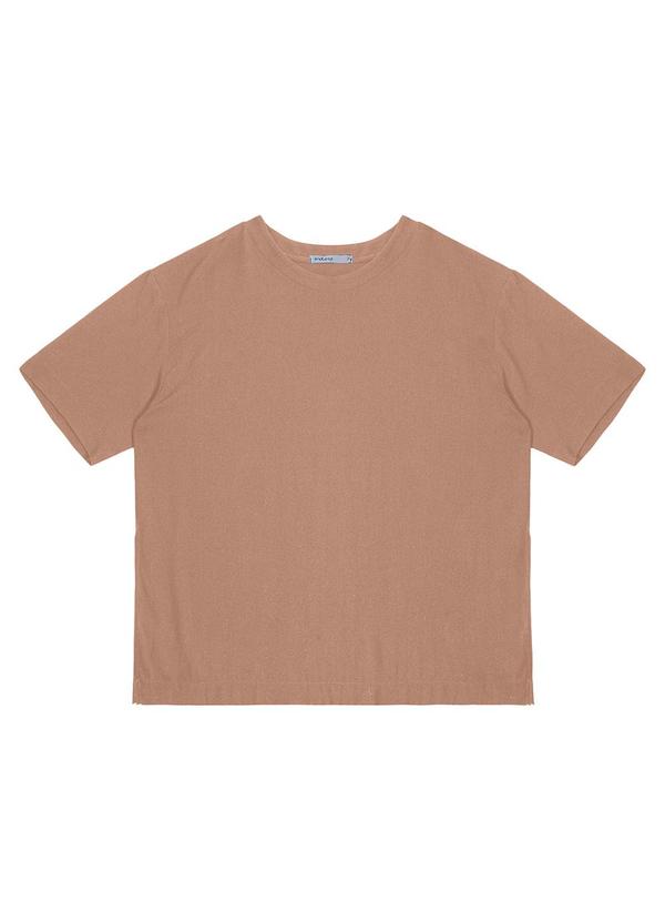 Blusa Feminina Manga Curta Marrom