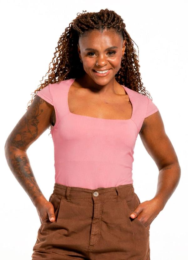 Blusa Feminina Manga Curta Marrom