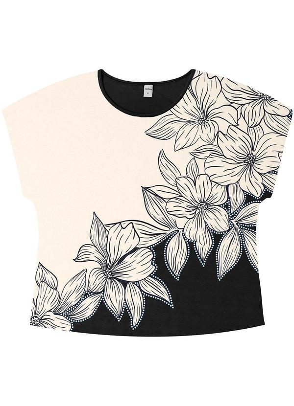 Blusa Feminina Manga Curta Preto