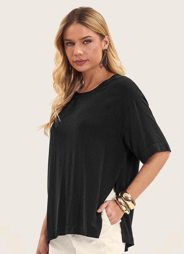 Vista 2 Blusa Feminina Manga Curta Preto Endless Endless