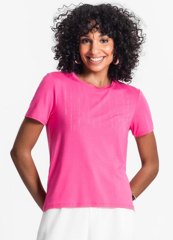 Blusa Feminina Manga Curta Rosa