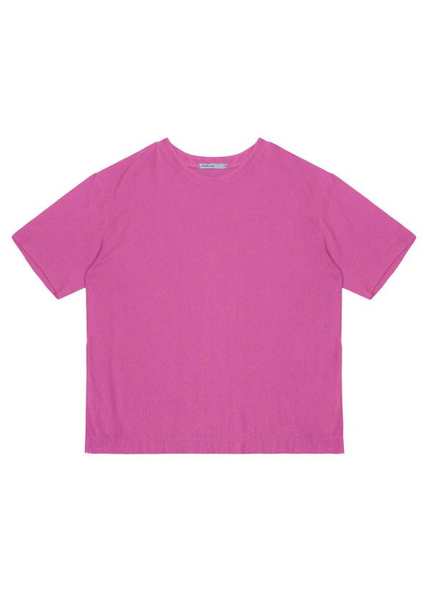Vista 2 Blusa Feminina Manga Curta Rosa Endless Endless
