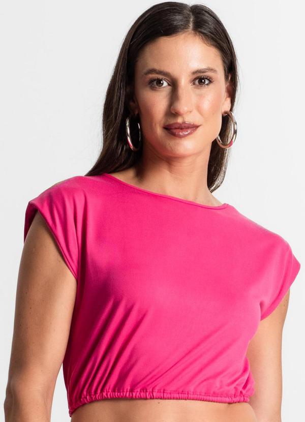Blusa Feminina Manga Curta Rosa