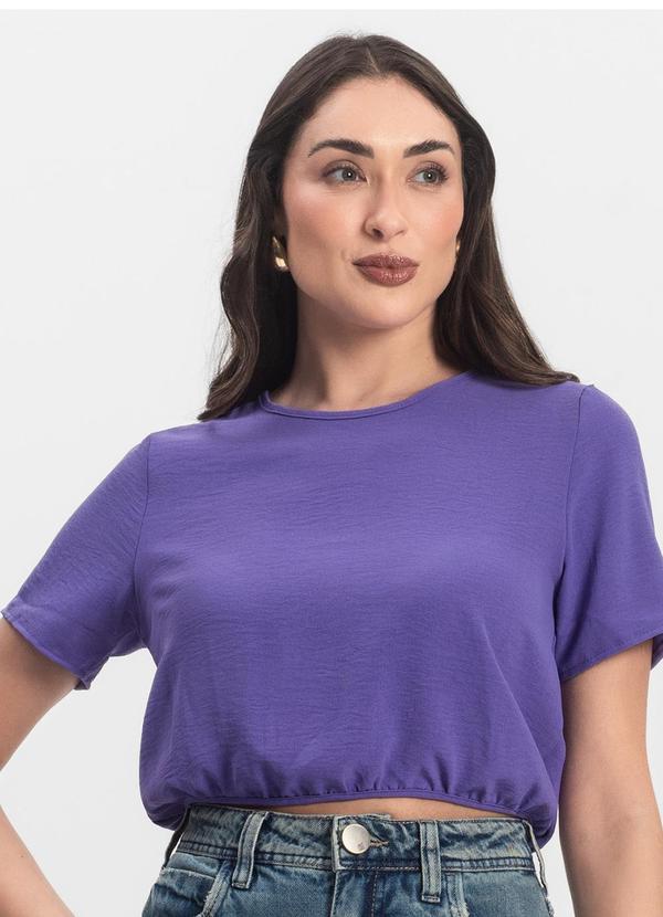 Blusa Feminina Manga Curta Roxo