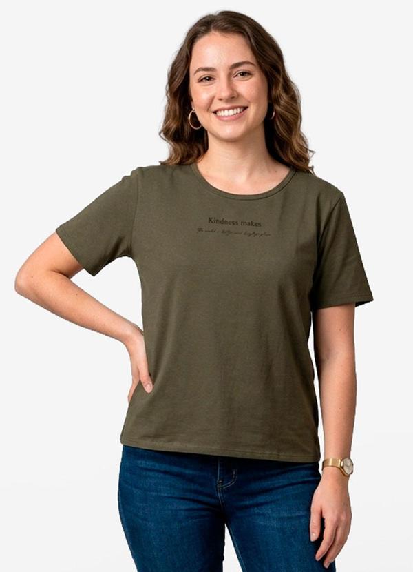 Blusa Feminina Manga Curta Verde