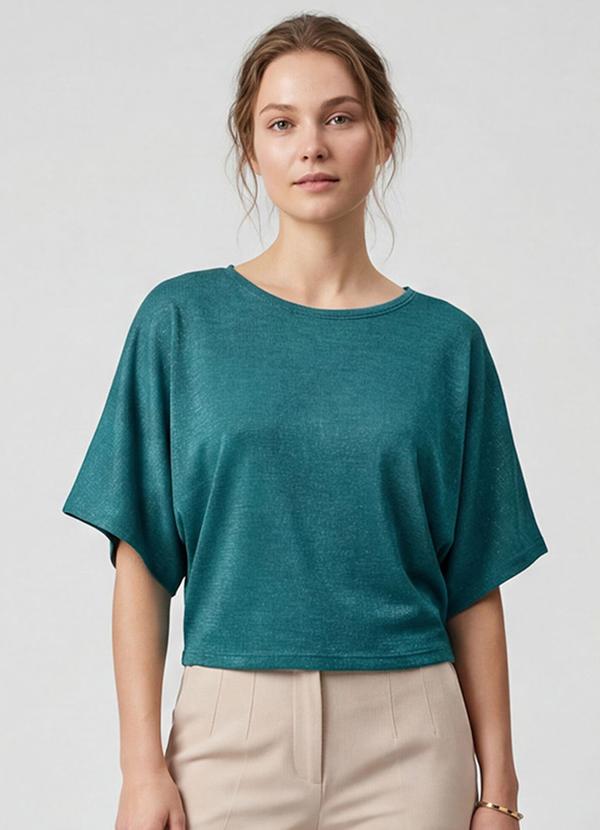 Blusa Feminina Manga Curta Verde