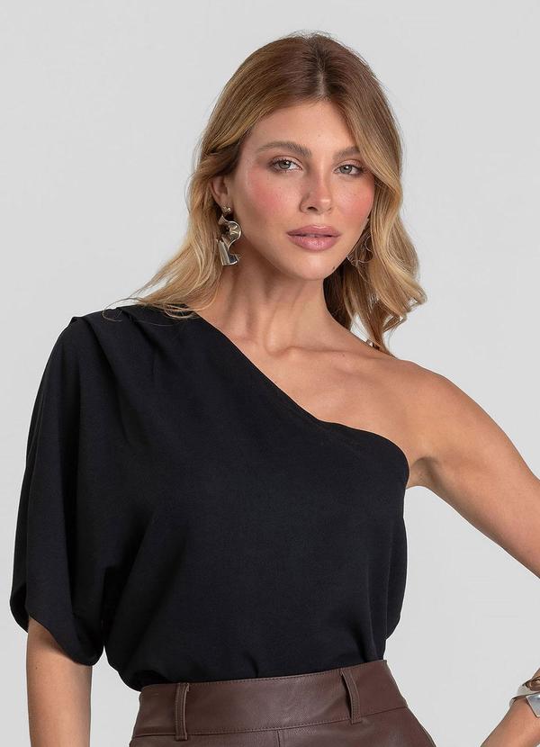 Blusa Feminina Manga Única 7/8 Preto
