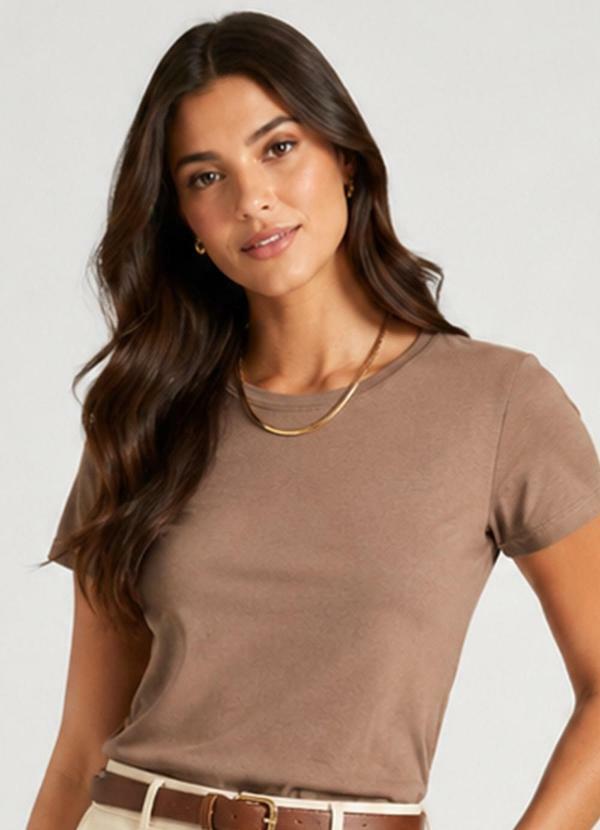 Blusa Feminina Meia Malha 30 Básica Bege
