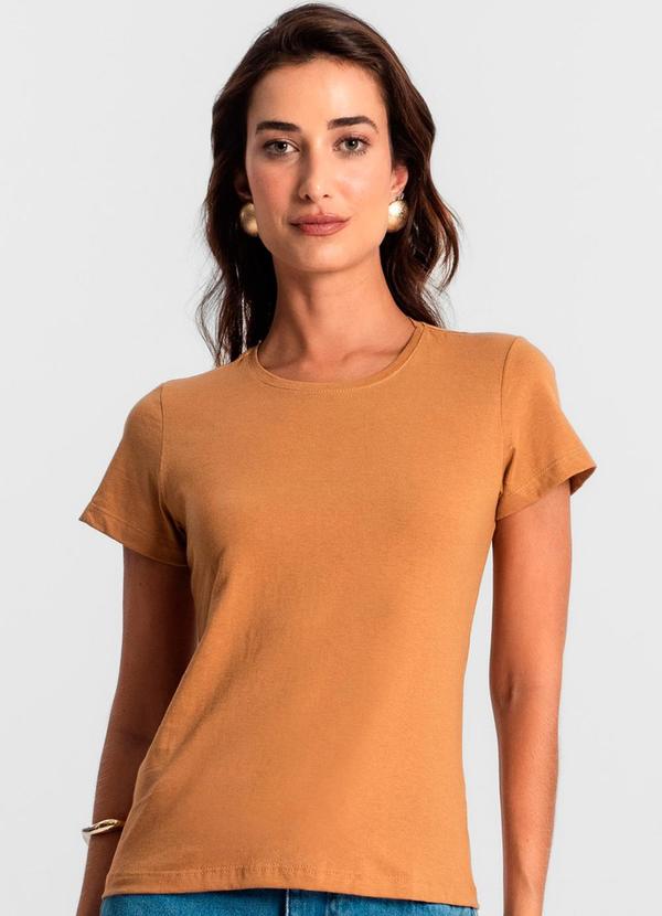 Blusa Feminina Meia Malha 30 Básica Ko Marrom