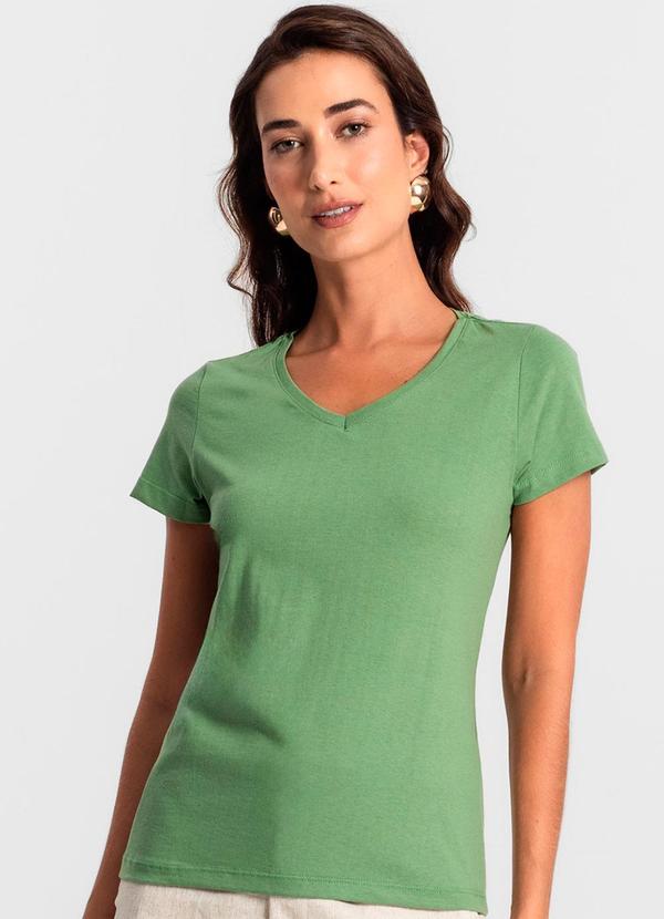 Blusa Feminina Meia Malha 30 Básica Verde