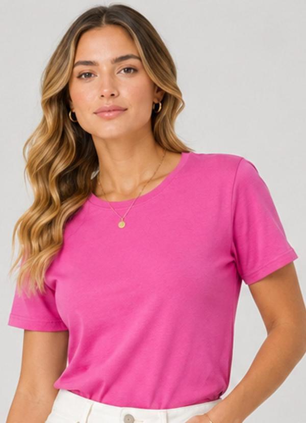 Blusa Feminina Meia Malha 30 Básica Rosa